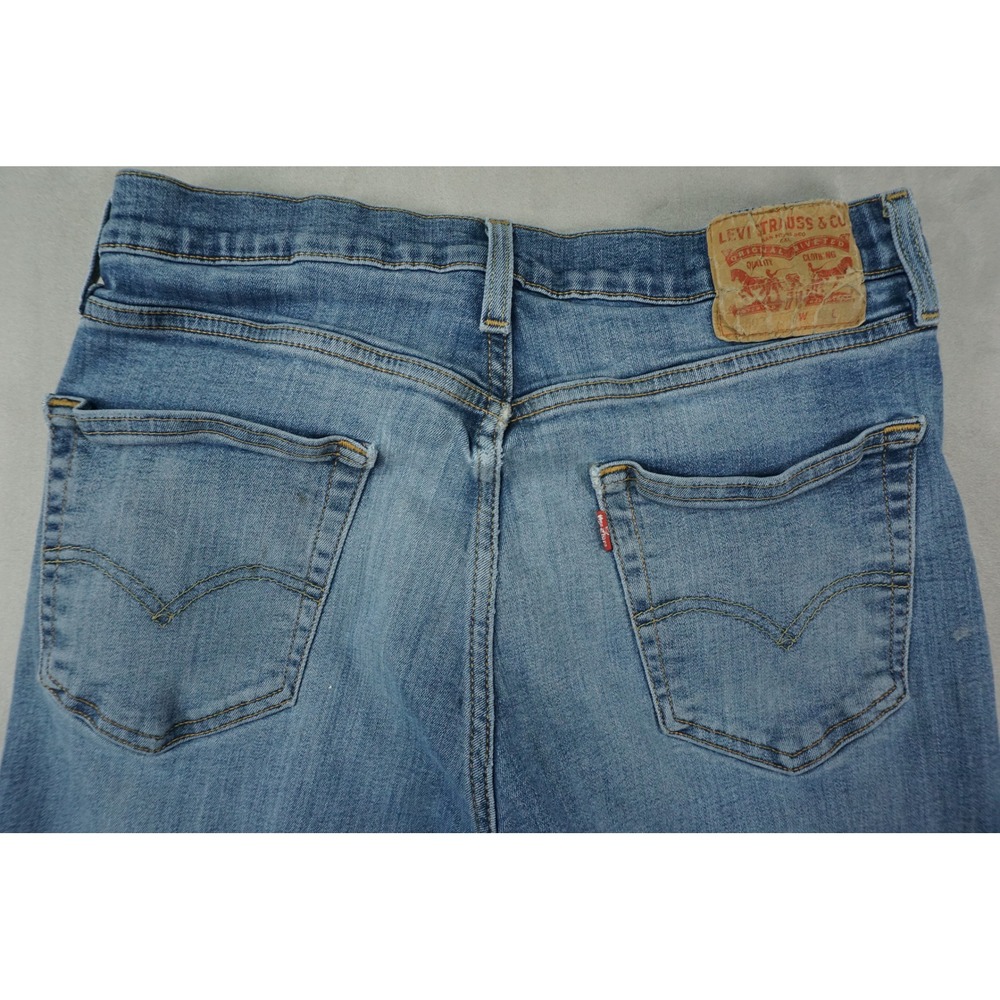 Levis 511 Jeans Slim Fit Mens 32x28 Blue Medium Wash Stretch Denim - Picture 3 of 10